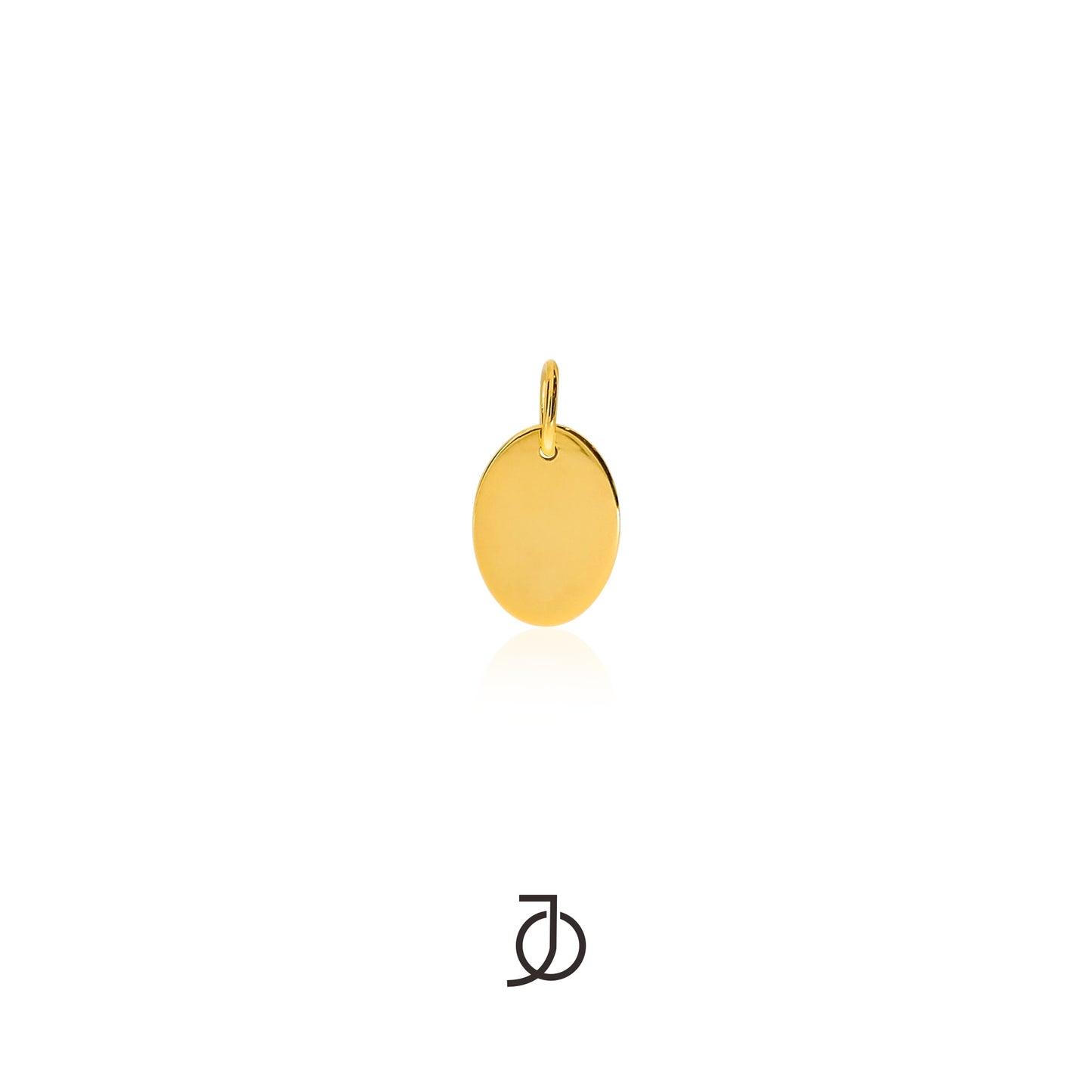 JO Oval Disc Pendant 17k
