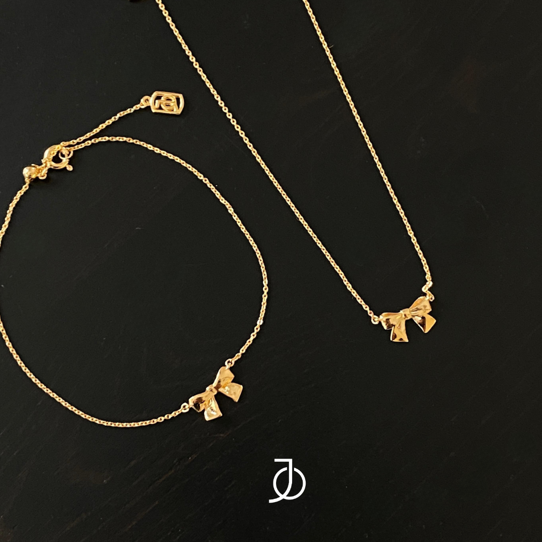 JO Gelang Emas - Knotty Bow Adjustable Bracelet 17K