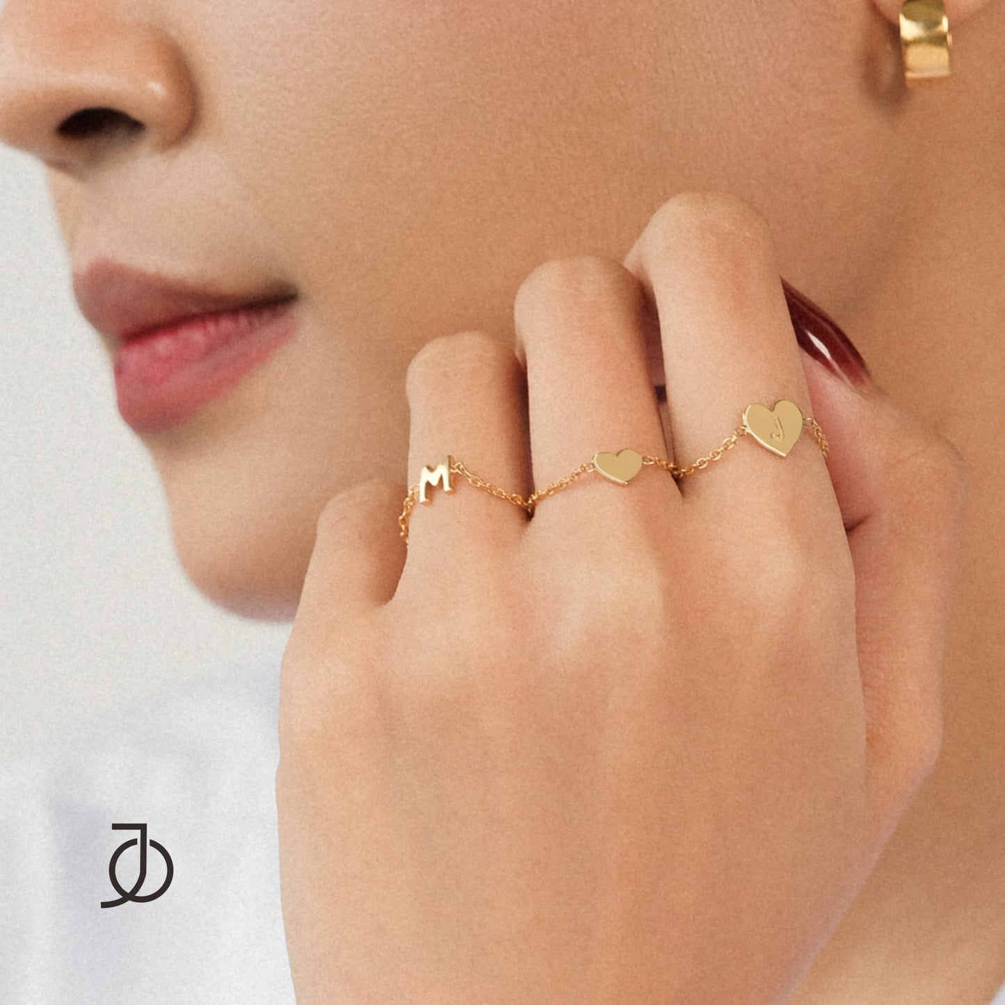 JO Heart Thin Chain Ring 17k