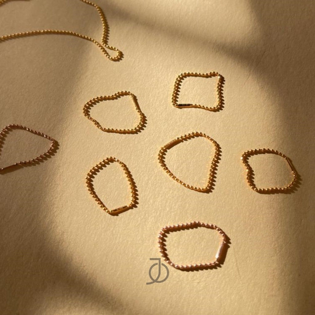 JO Mini Beaded Chain Rings