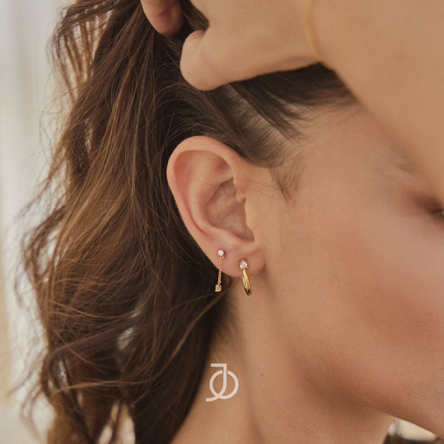 JO 2 Mini Diamond Drop Studs