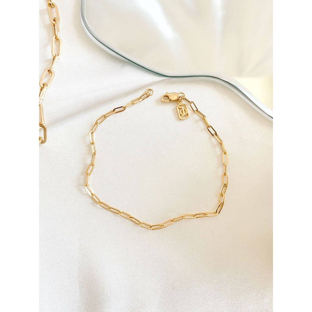 Jo Small Paper Clip Anklet