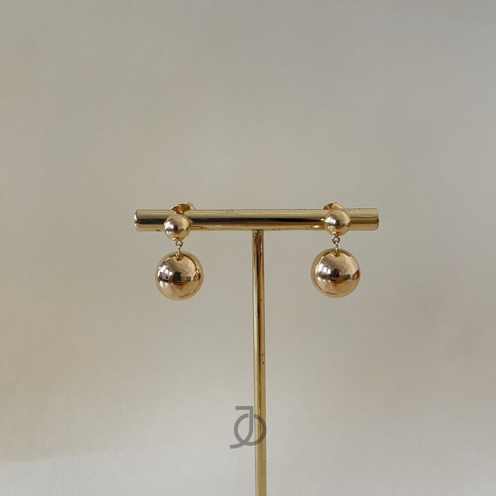 JO Anting Emas - Double Drop Ball Studs