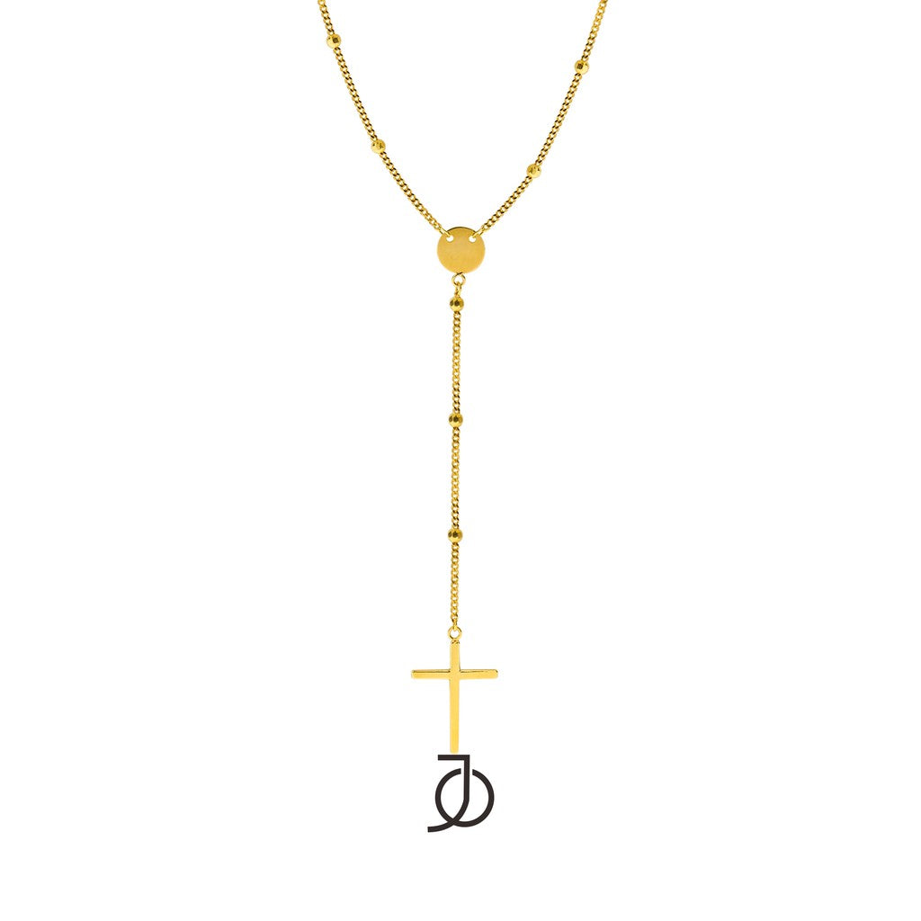 Jo Cross Lariat Necklace
