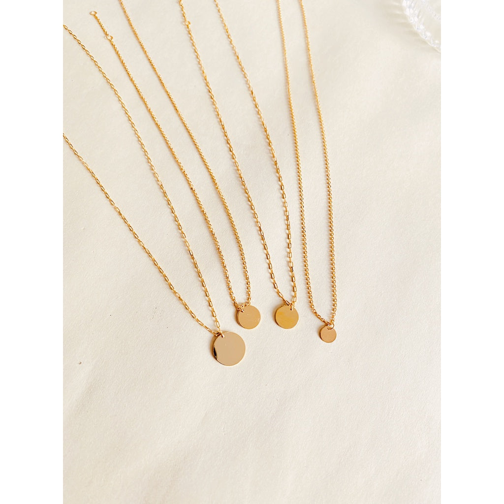Jo Small Disc With Mini Paper Clip Chain Dangle