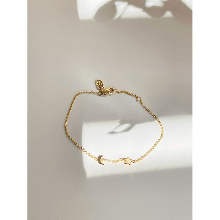 JO Crescent and Star Chain Bracelet