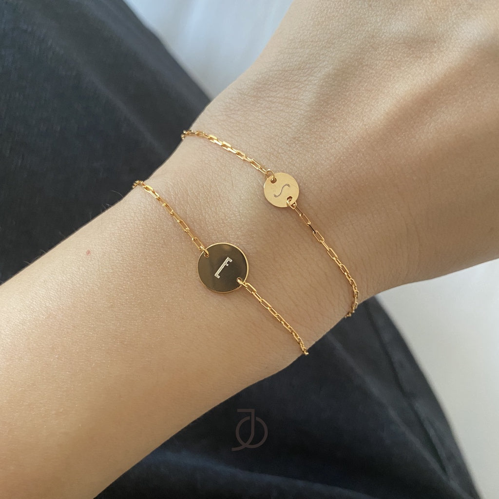 Jo Small Disc With Mini Paper Clip Bracelet