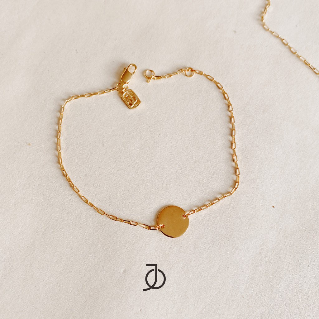 Jo Small Disc With Mini Paper Clip Bracelet