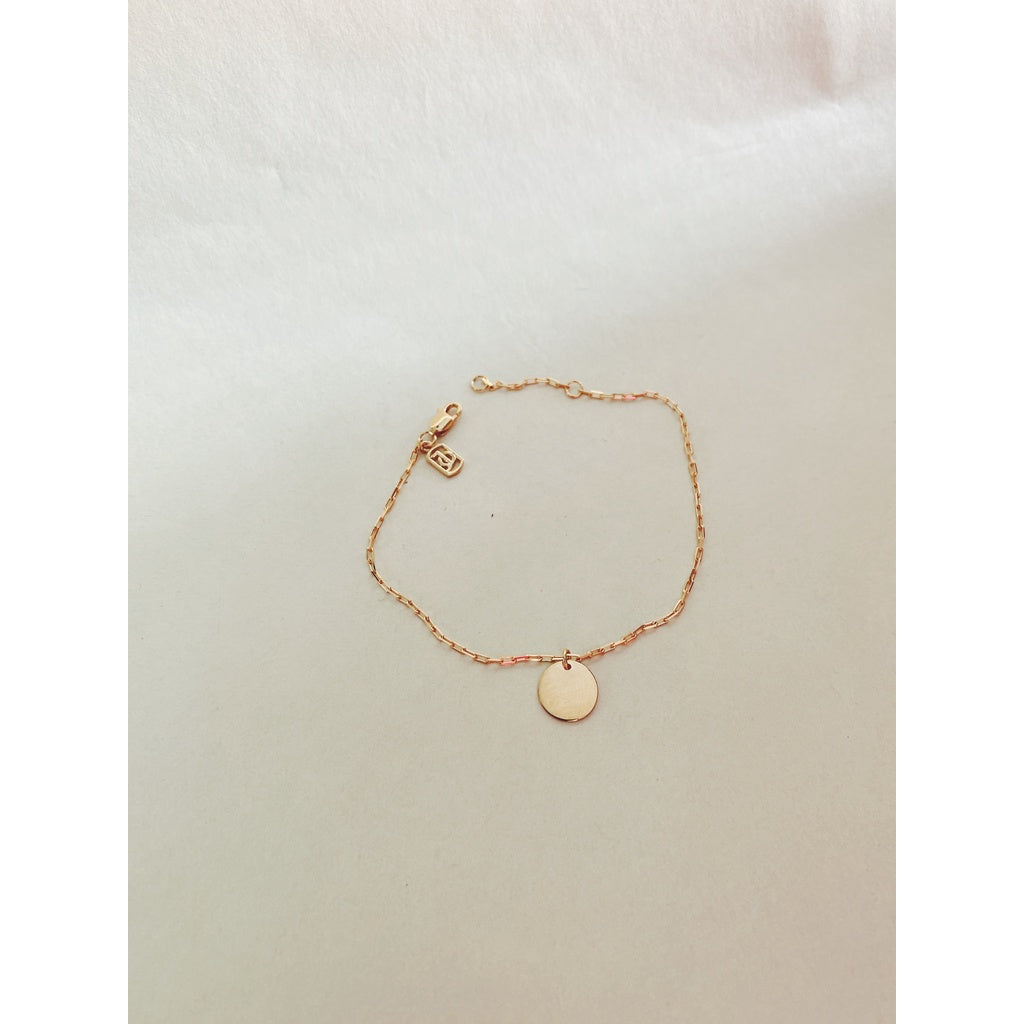 Jo Small Disc With Mini Paper Clip Bracelet Dangle