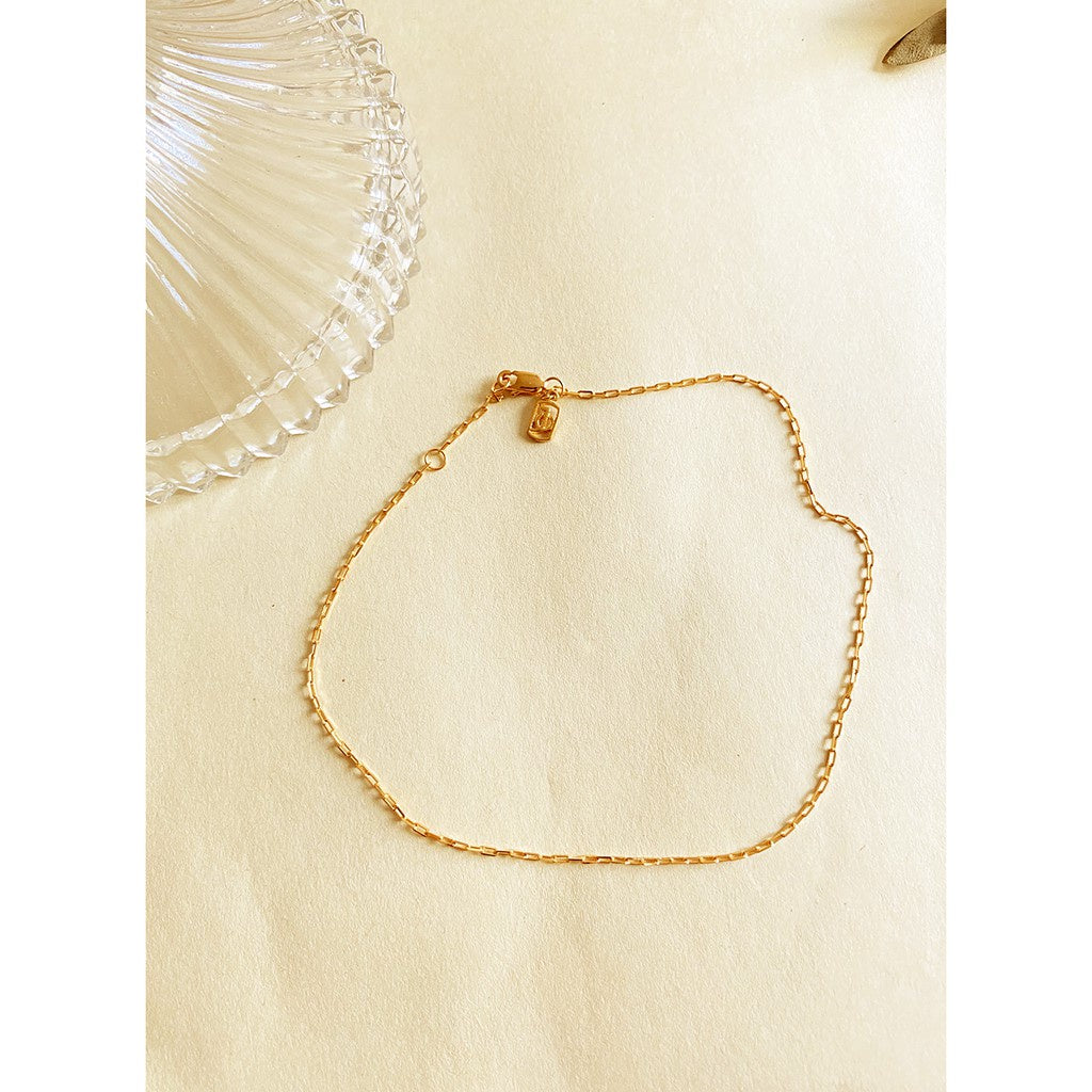 Jo Mini Paper Clip Anklet