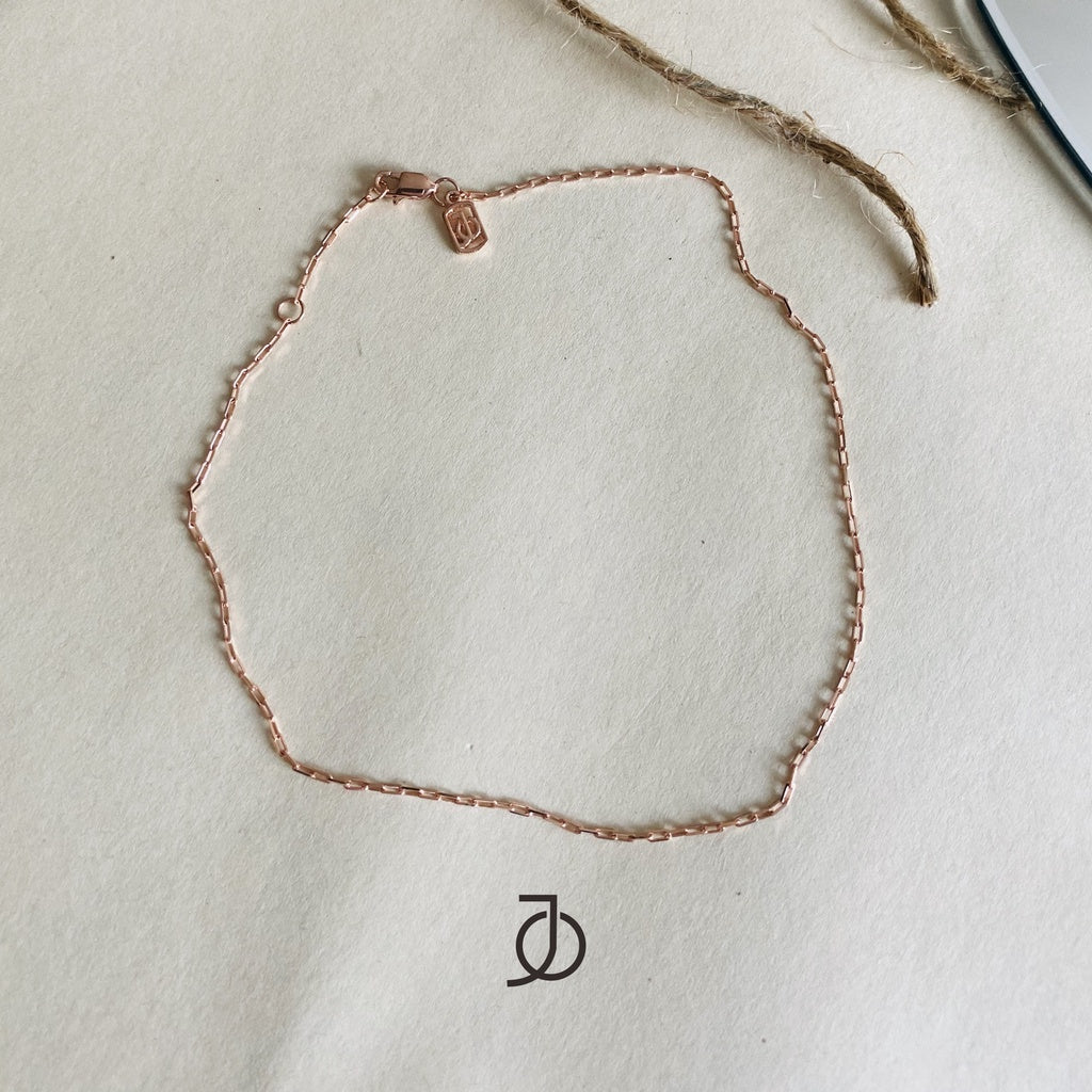 Jo Mini Paper Clip Anklet