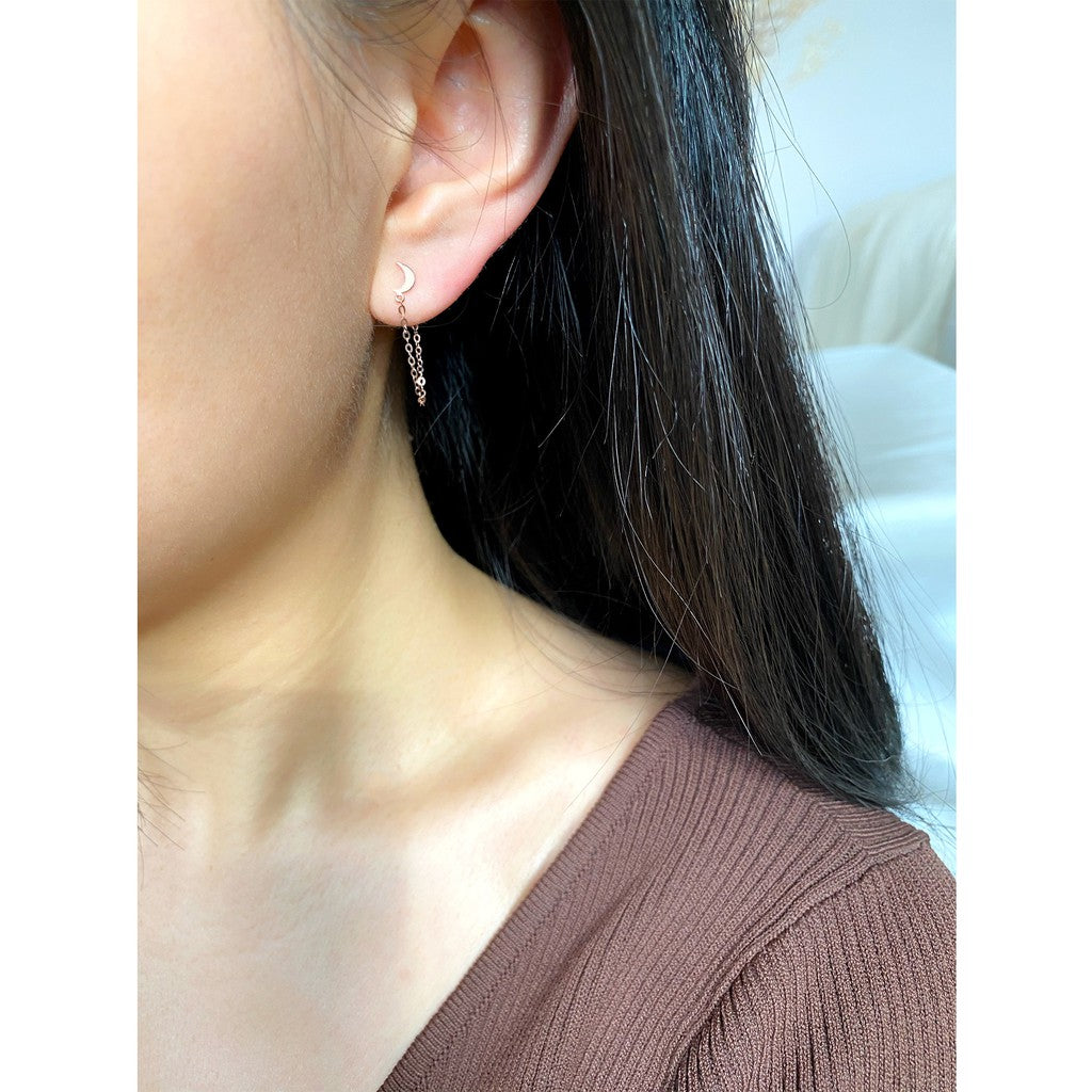 Jo Crescent Chain Stud