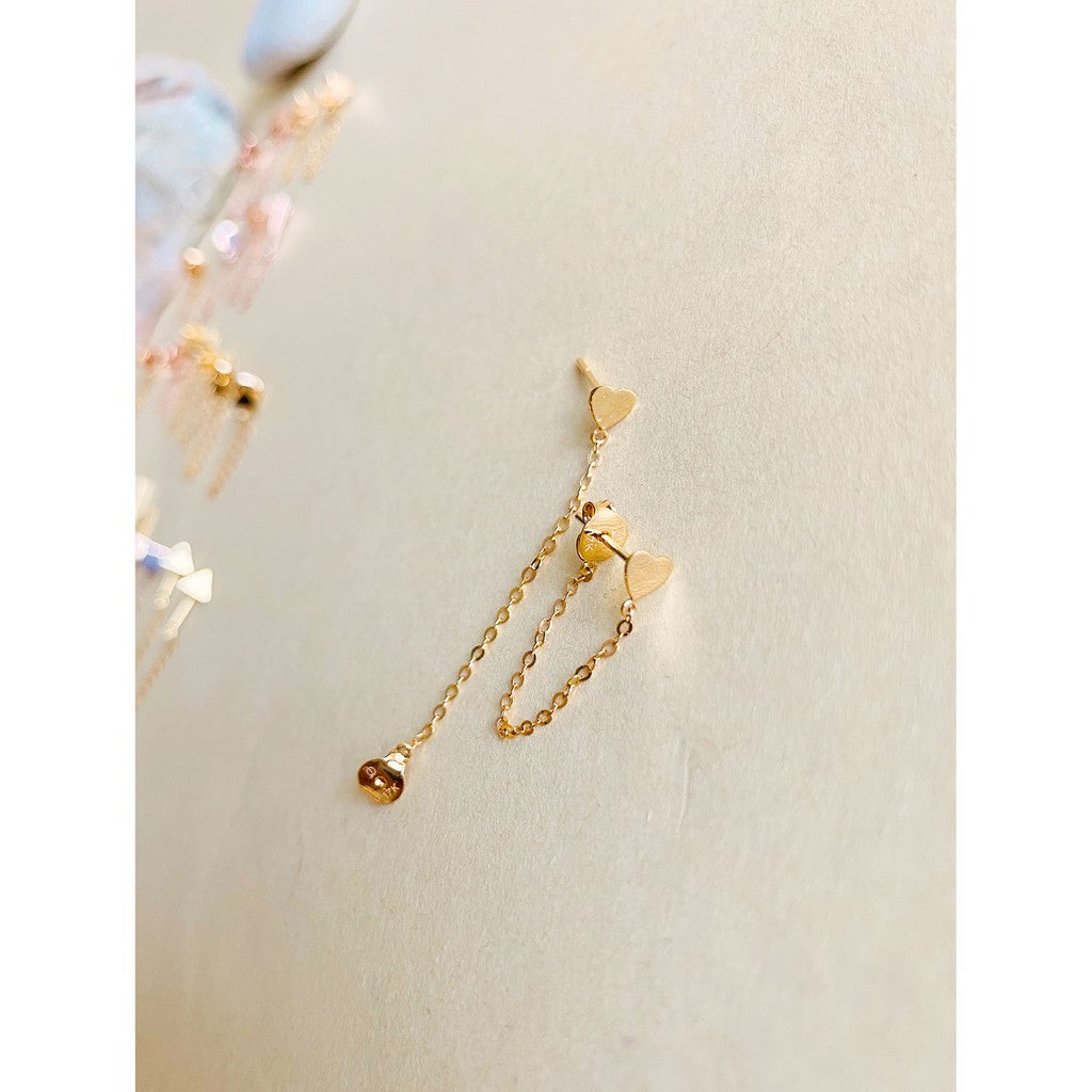 Jo Heart Chain Stud
