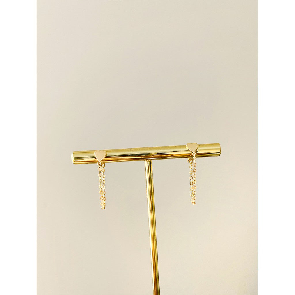 Jo Heart Chain Stud