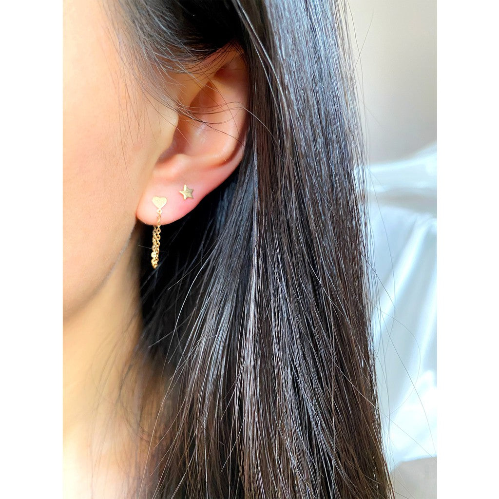Jo Heart Chain Stud