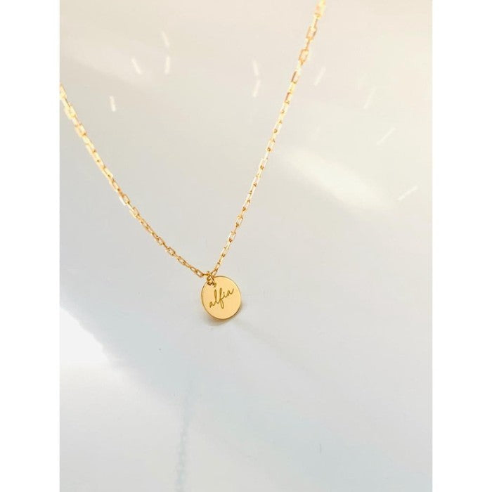 Jo Disc With Mini Paper Clip Chain Dangle