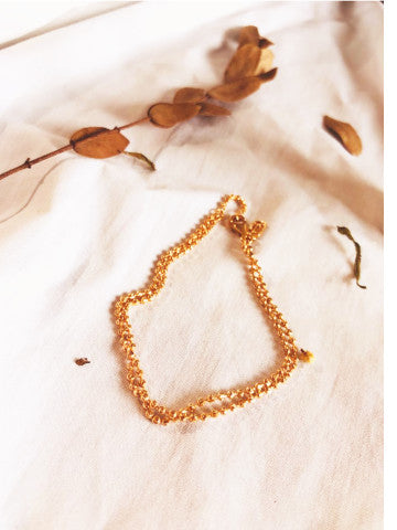 JO DOUBLE LAYER DIAMOND CUT BEADED BRACELET