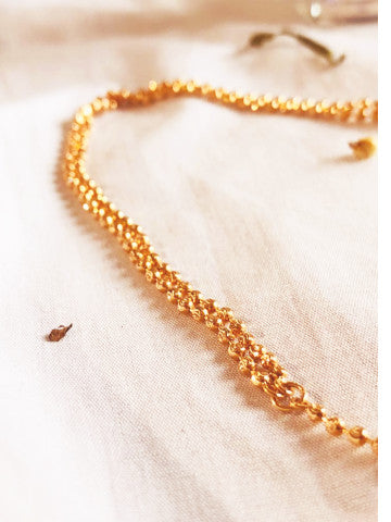 JO DOUBLE LAYER DIAMOND CUT BEADED BRACELET
