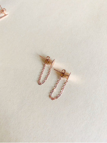 Jo Square Chain Stud