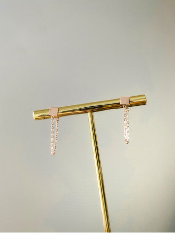 Jo Square Chain Stud
