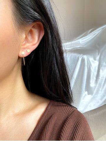Jo Square Chain Stud