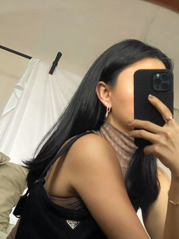 Jo Oval Interlocking Stud