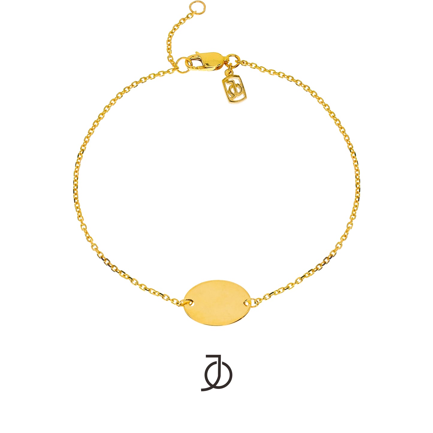 JO OVAL DISC WITH THIN BRACELET