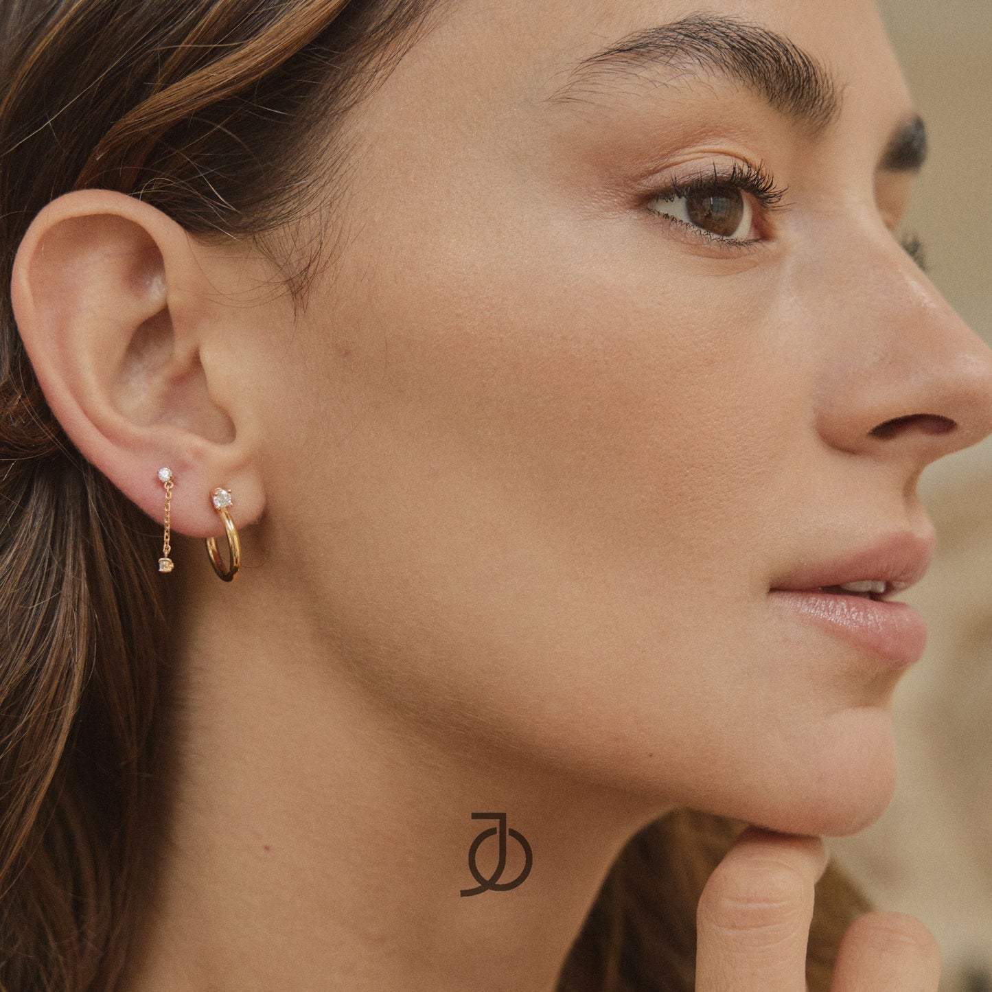 JO 2 Mini Diamond Drop Studs
