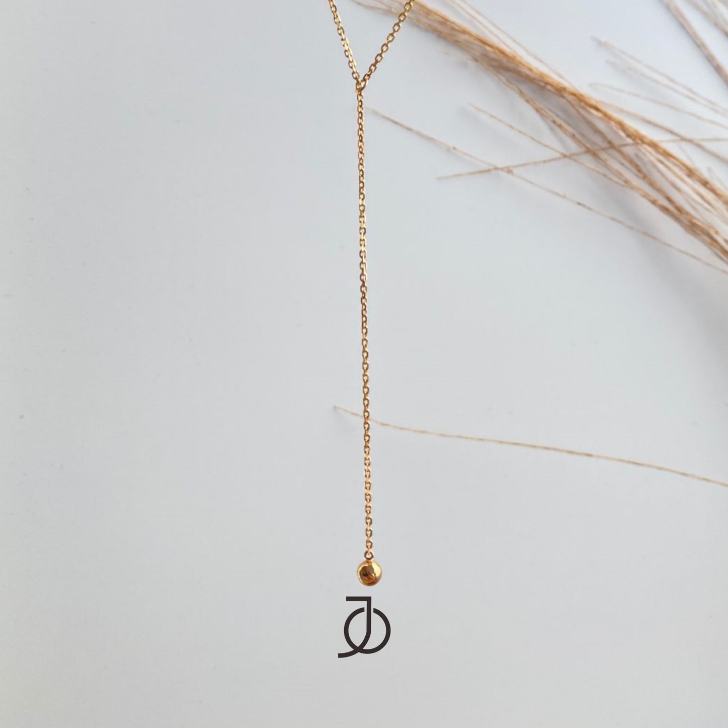 JO Mini Drop Ball Moving Lariat Necklace