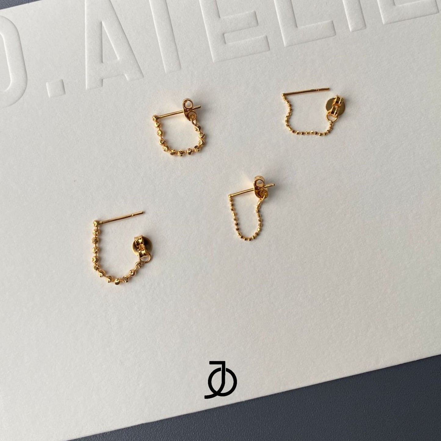 JO Mini Beaded Chain Studs