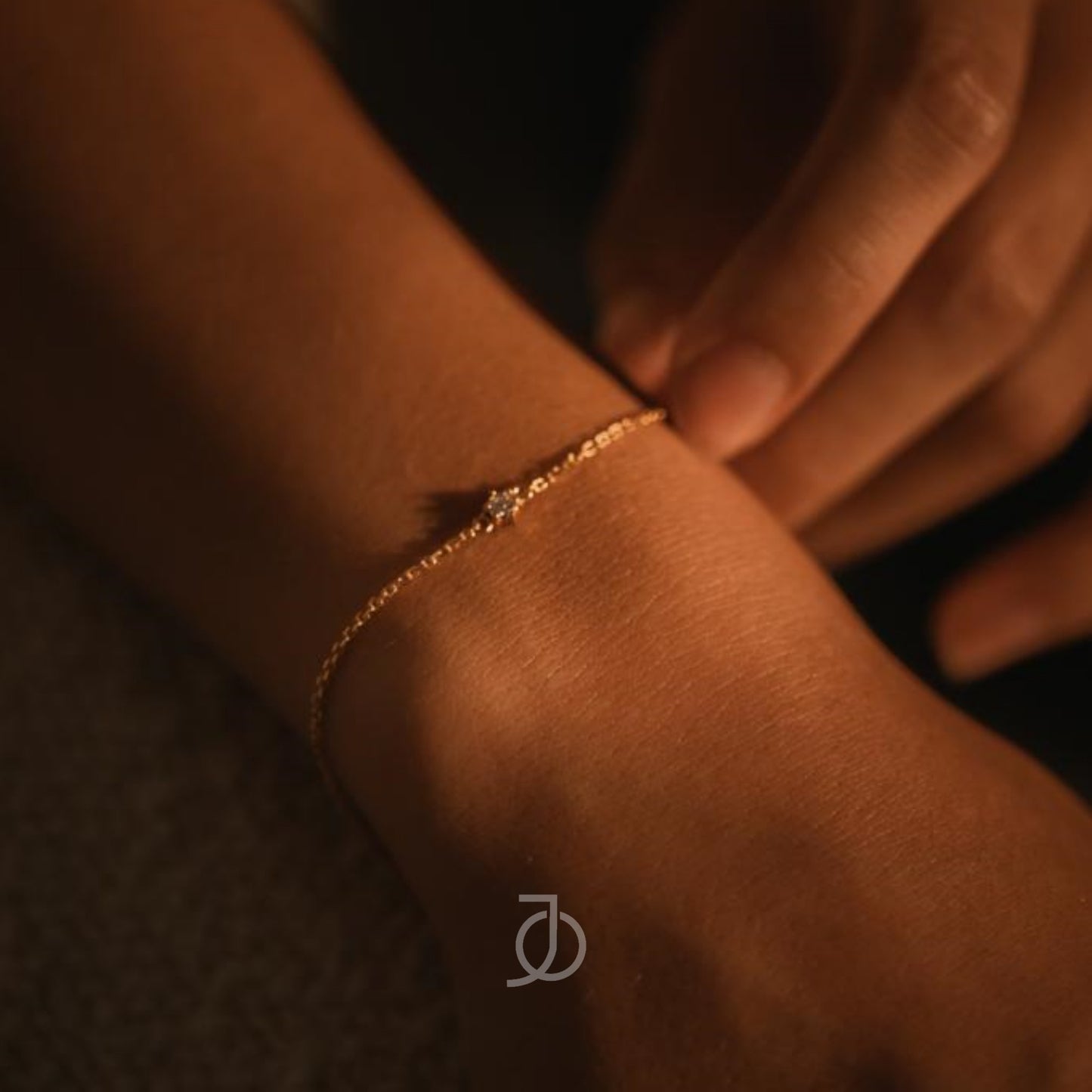 JO Mini Diamond Solitaire Thin Bracelet