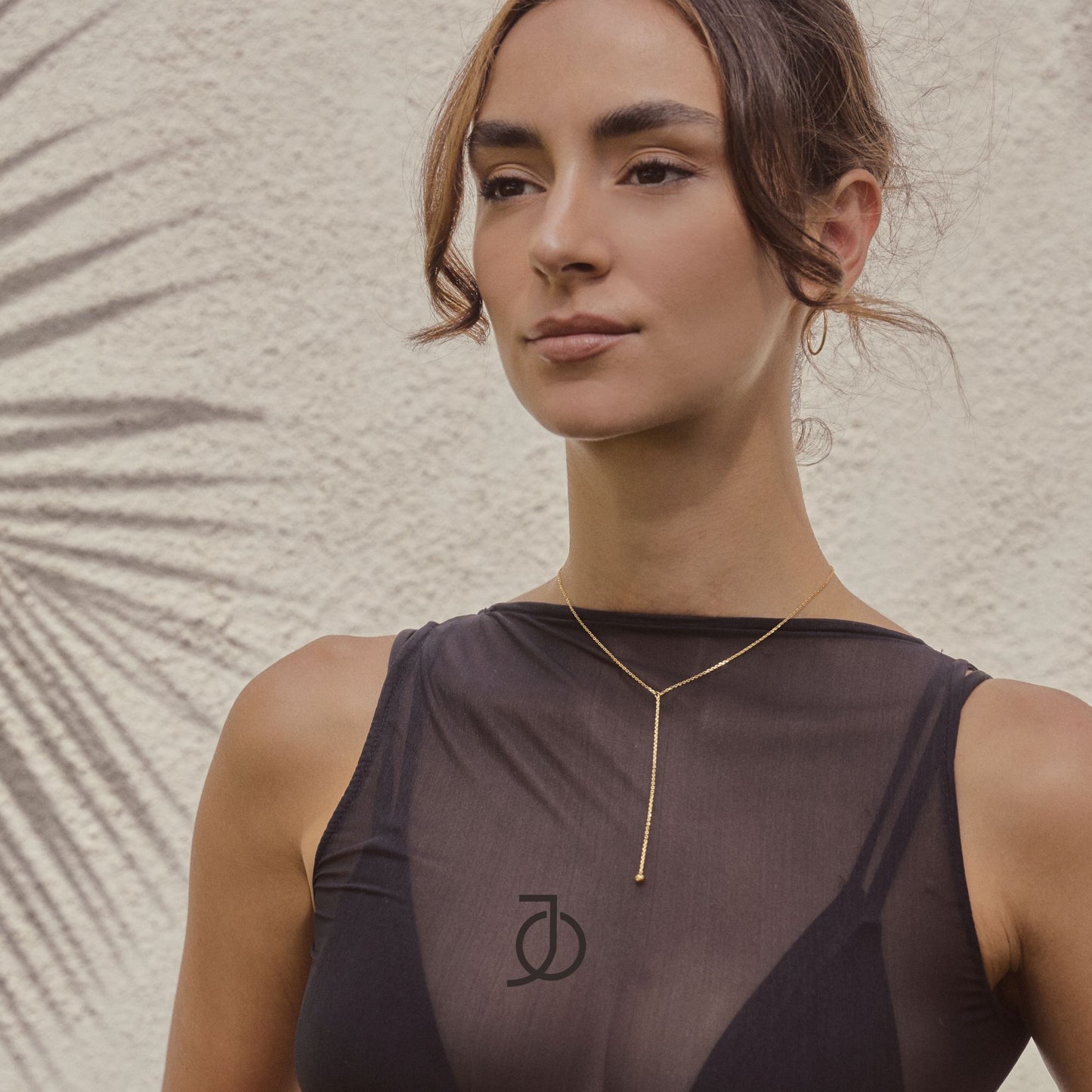 JO Mini Drop Ball Moving Lariat Necklace