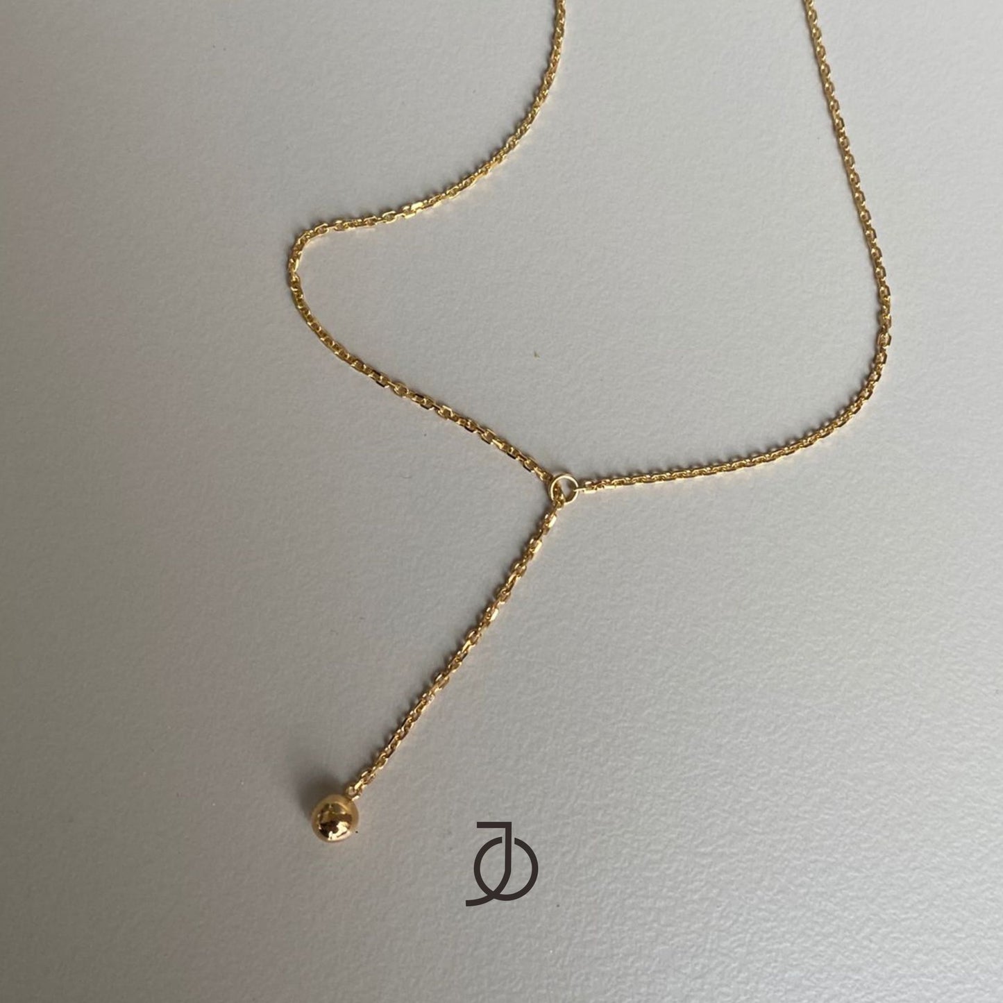 JO Mini Drop Ball Moving Lariat Necklace