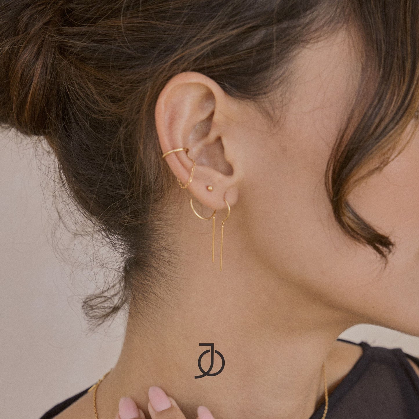 JO Double Thin Bar Earrings