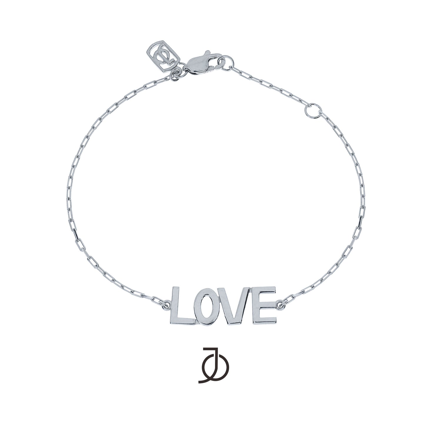 JO LOVE GOLD MINI PAPER CLIP BRACELET