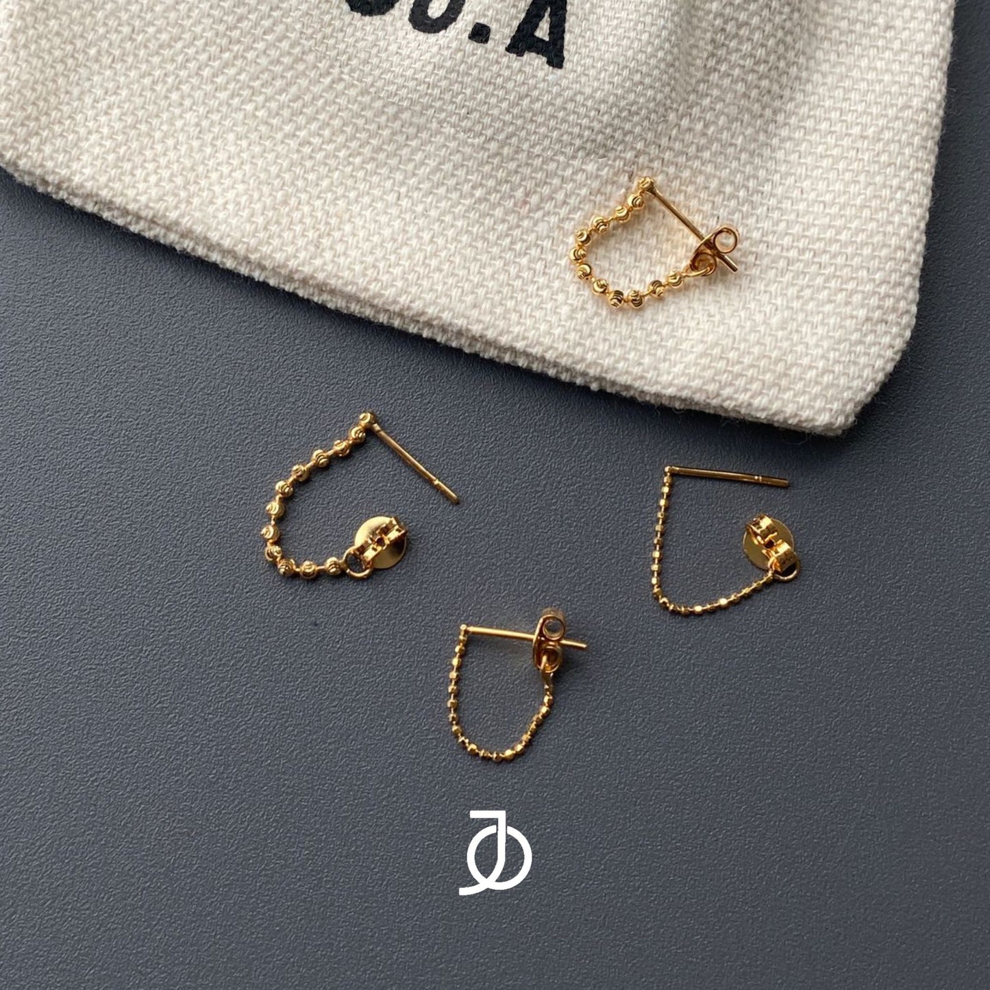 JO Mini Beaded Chain Studs