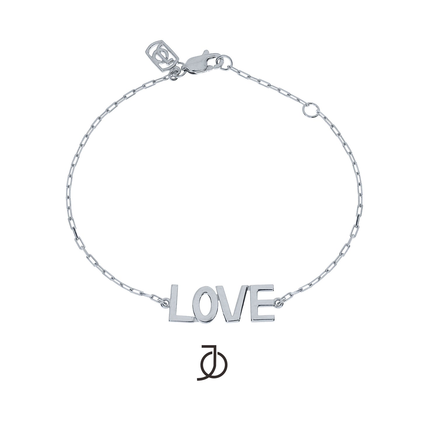 JO LOVE GOLD MINI PAPER CLIP BRACELET