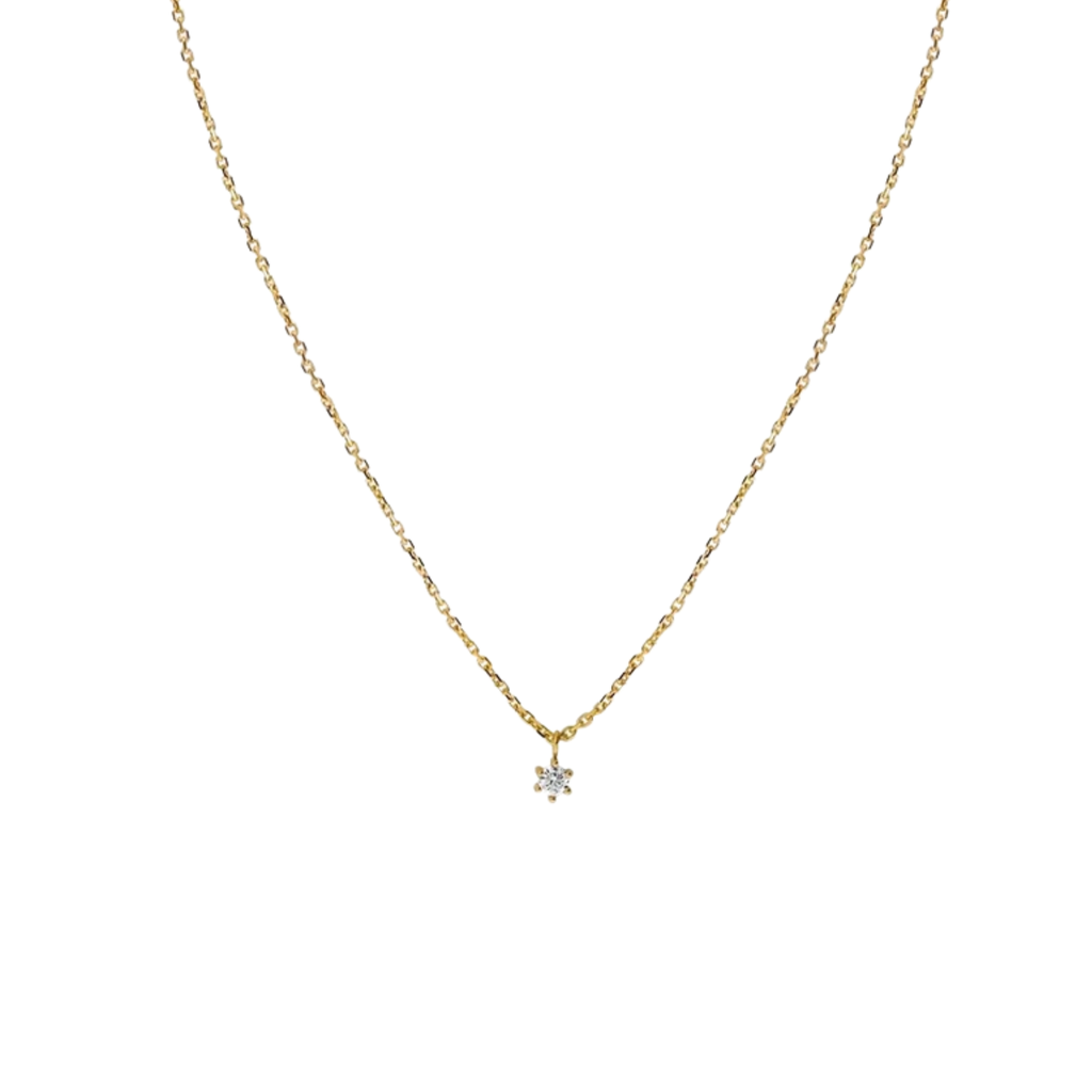 JO Diamond Solitaire Thin Chain Dangle