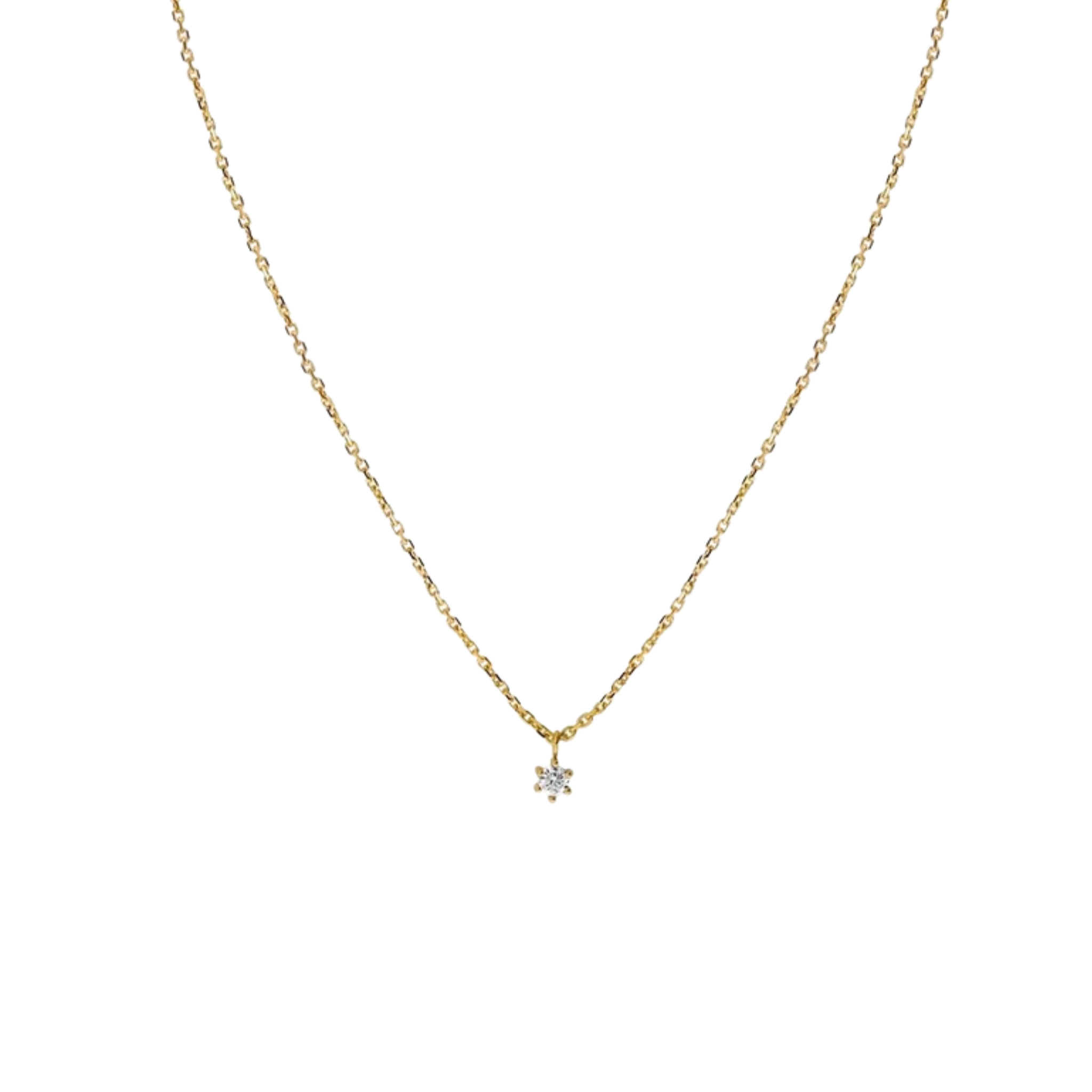 JO Diamond Solitaire Thin Chain Dangle