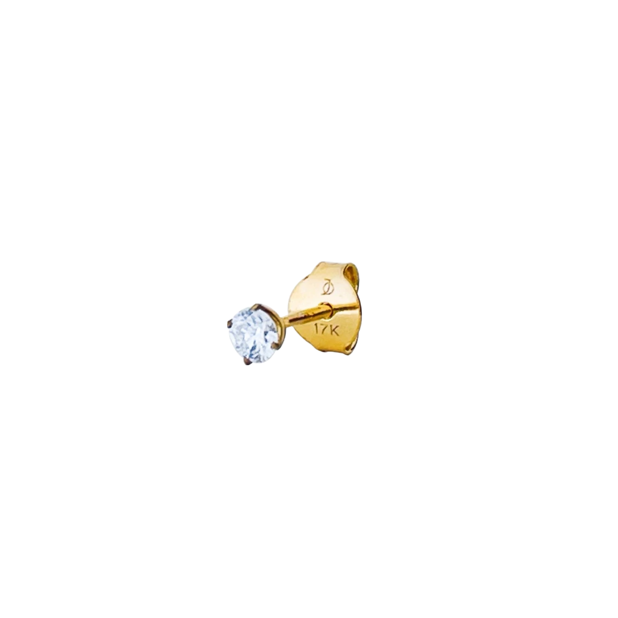 JO Round Diamond Solitaire Studs