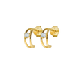 JO Mini Diamond Double Wire Hoops