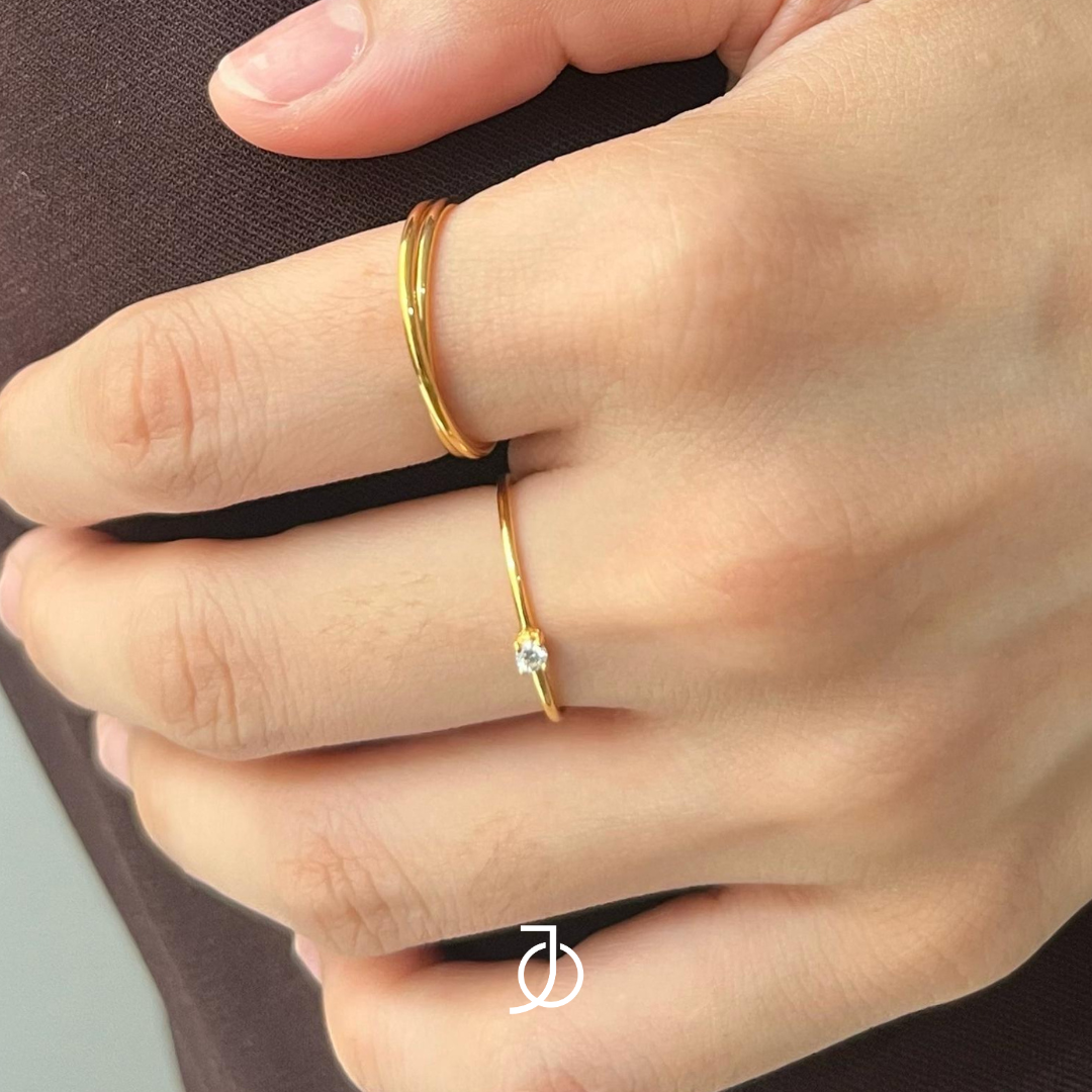 JO Thin Interlocking Ring 17k