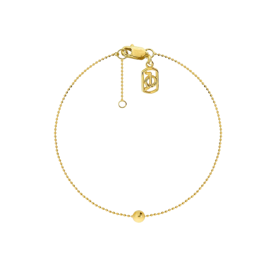 JO Gold Ball On Mini Beaded Bracelet