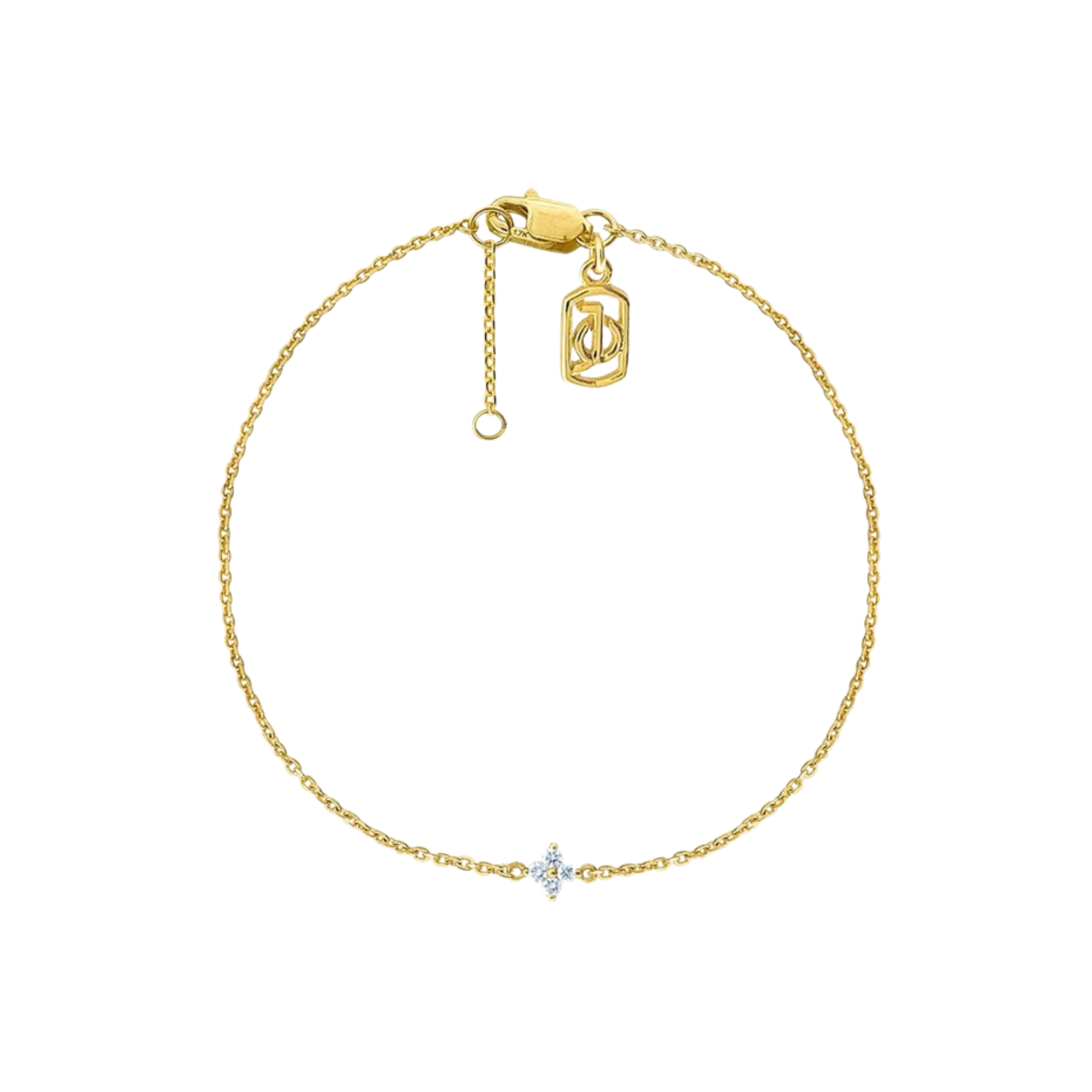 JO Mini Clover Diamond Chain Bracelet