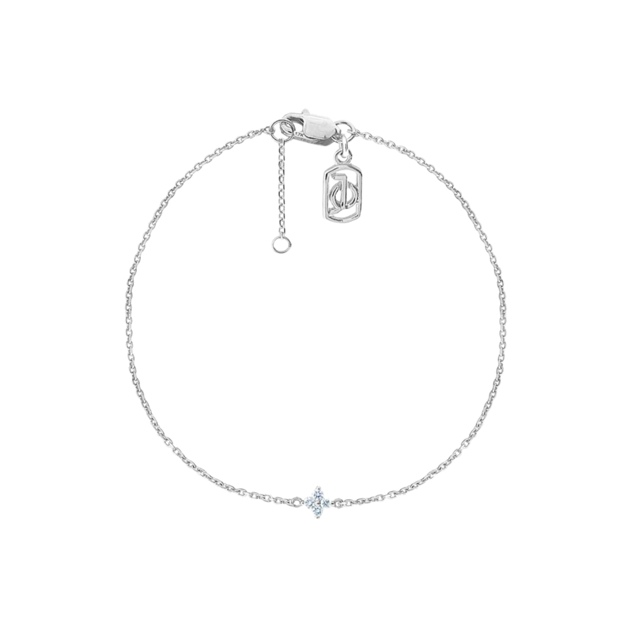 JO Mini Clover Diamond Chain Bracelet