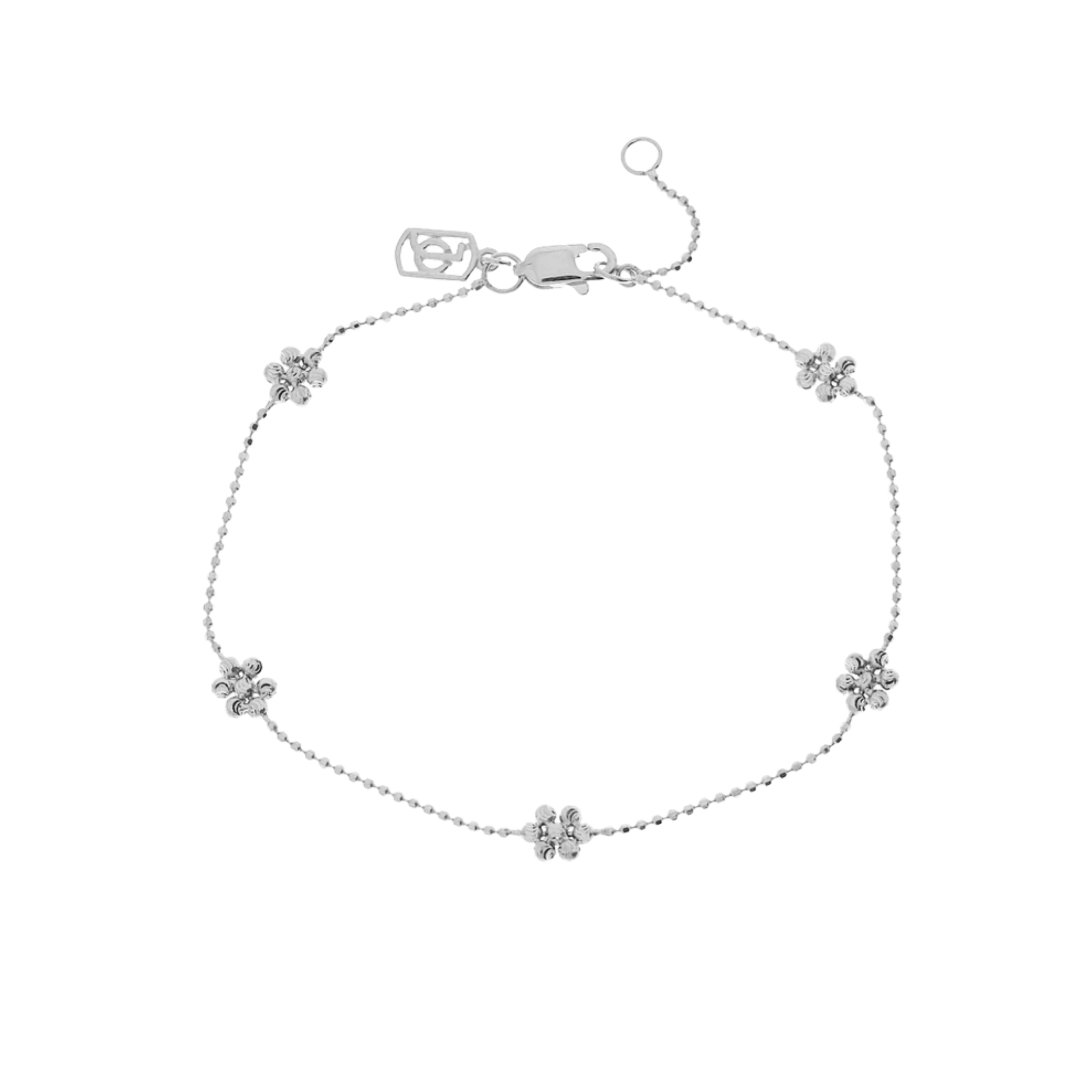 JO Flower Diamond Cut Beads Bracelet