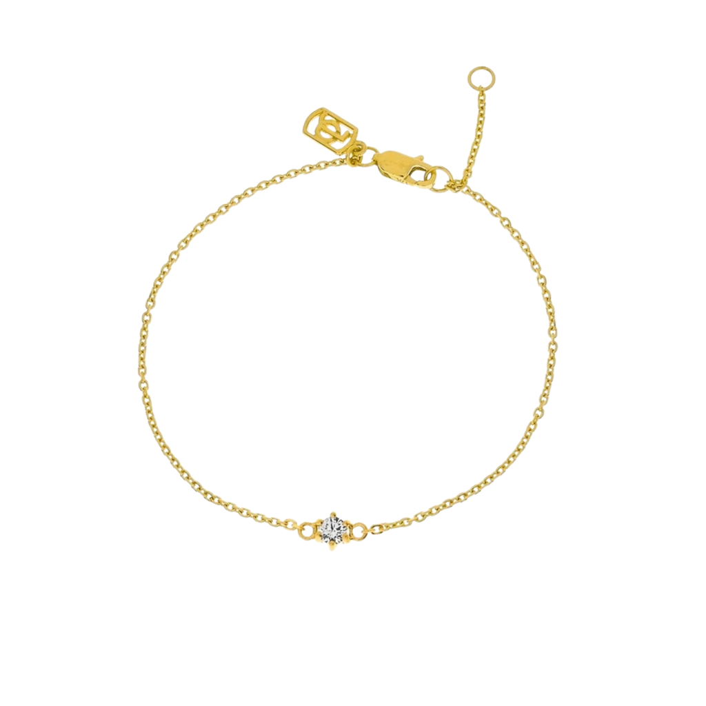 JO Mini Diamond Solitaire Thin Bracelet
