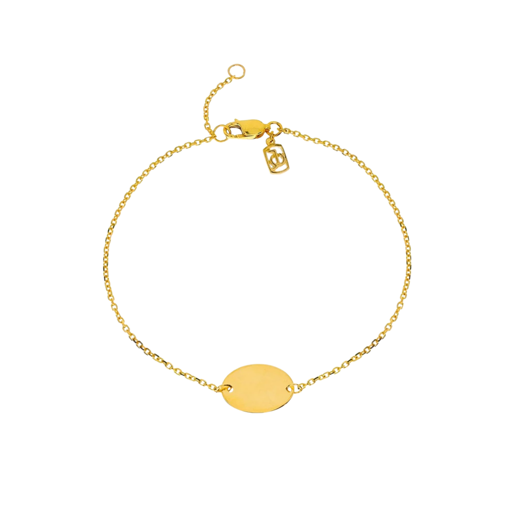 JO Oval Disc With Thin Bracelet