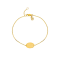 JO Oval Disc With Thin Bracelet