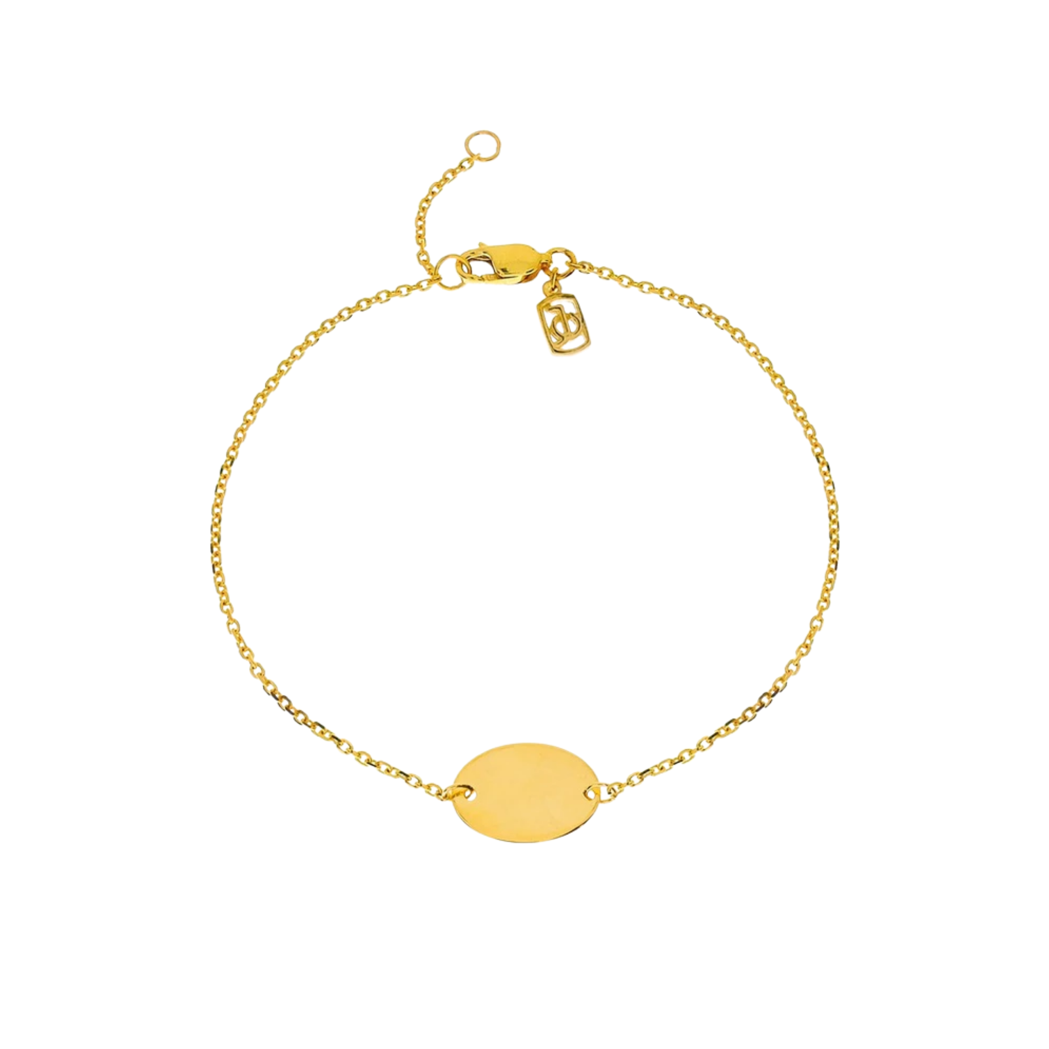 JO Oval Disc With Thin Bracelet